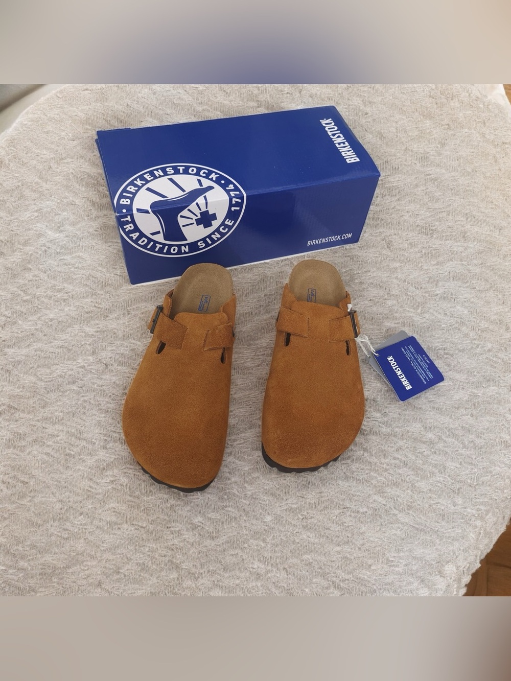 💫Birkenstock Boston Narrow Suede Clogs - Mink